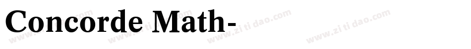 Concorde Math字体转换